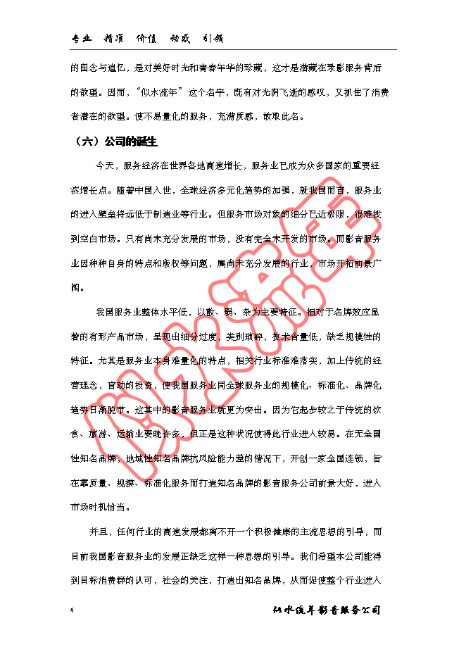 （終稿）似水流年影音公司新增項目可行性投資論證建議書.doc（最終版）第4頁