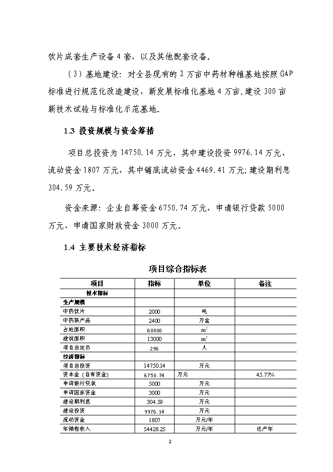 （終稿）中藥材標準化種植基地建設、新產品研發、生產新增項目可行性投資論證建議書.doc（最終版）