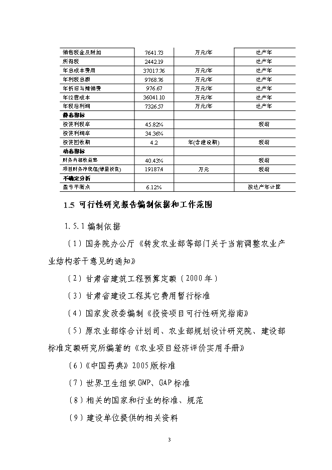（終稿）中藥材標準化種植基地建設、新產品研發、生產新增項目可行性投資論證建議書.doc（最終版）