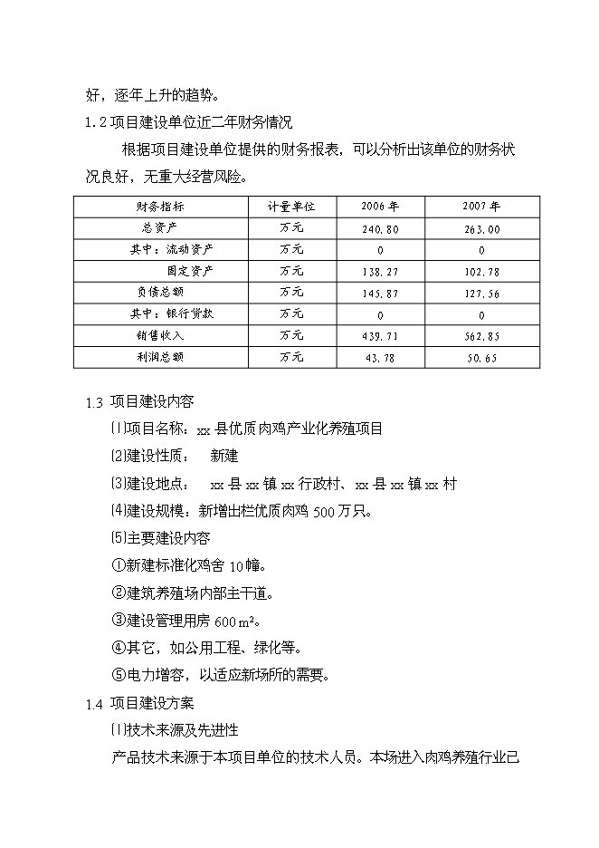 （終稿）優質肉雞產業化養殖基地新增項目可行性投資論證建議書.doc（最終版）第2頁
