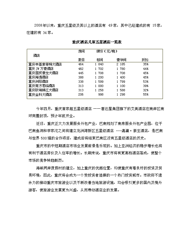 （終稿）五星級酒店商業新增項目可行性投資論證建議書.doc（最終版）第8頁
