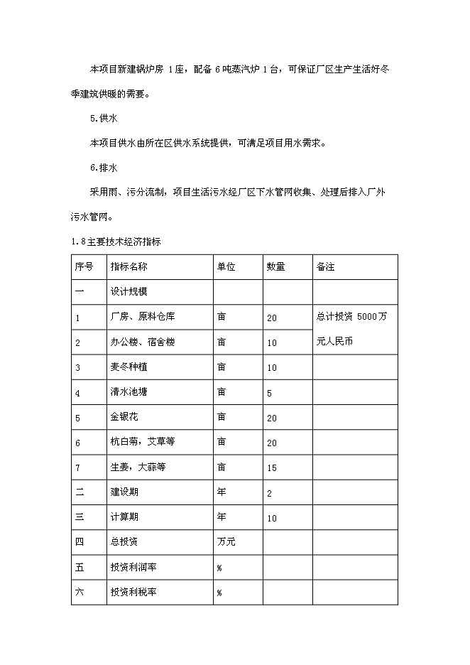 （終稿）中草藥種植及深加工新增項目可行性投資論證建議書.doc（最終版）