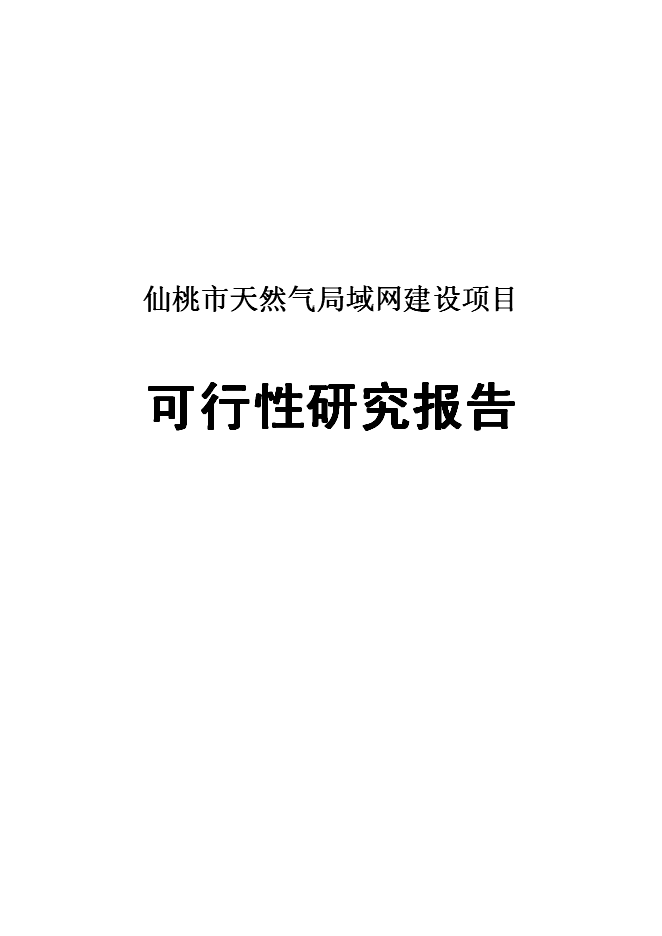 （終稿）仙桃天然氣局域網新增項目可行性投資論證建議書.doc（最終版）第1頁