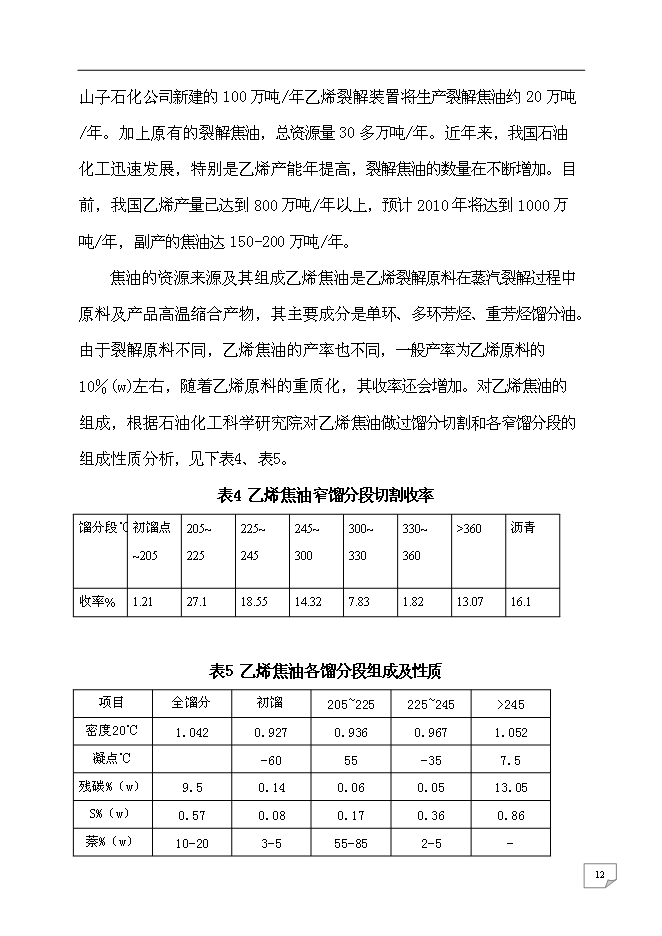 （終稿）乙烯焦油催化改質制備中間相瀝青及萘系物的產業化開發新增項目可行性投資論證建議書.doc（最終版）