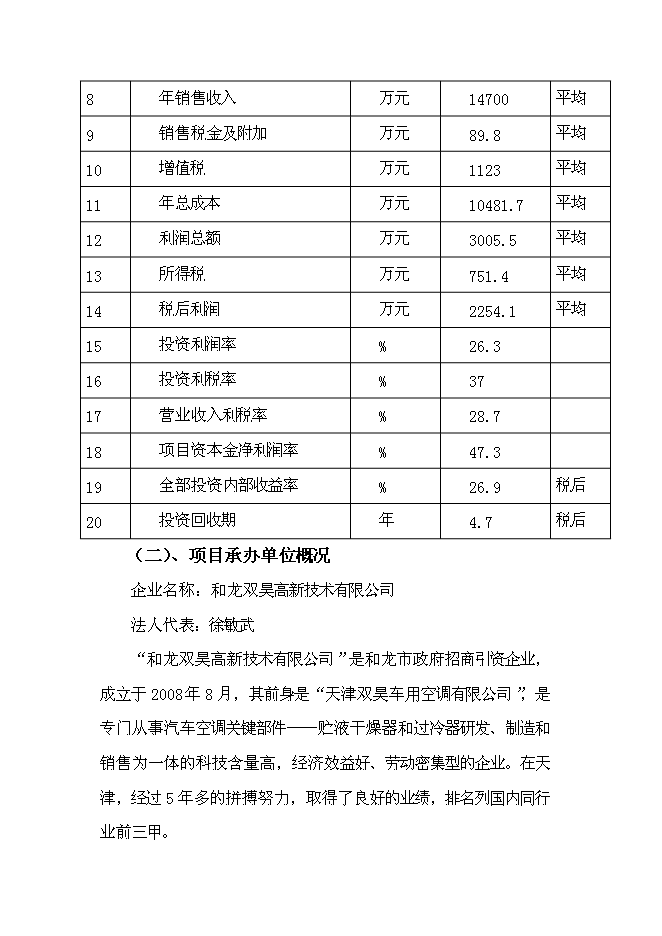 （終稿）六百萬套汽車空調部件儲液干燥器和過冷器新增項目可行性投資論證建議書.doc（最終版）第5頁