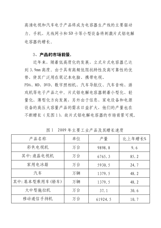 （終稿）六百萬只片式鋁電解電容器高技術生產業化新增項目可行性投資論證建議書.doc（最終版）第8頁