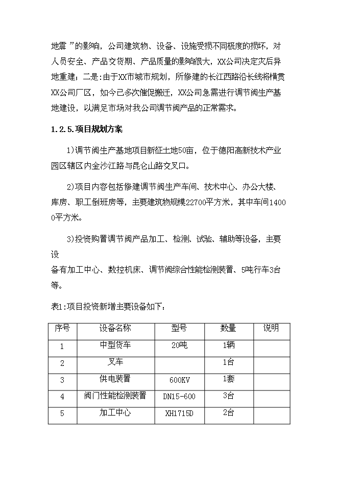 （終稿）公司調節閥生產基地新增項目可行性投資論證建議書.doc（最終版）第6頁