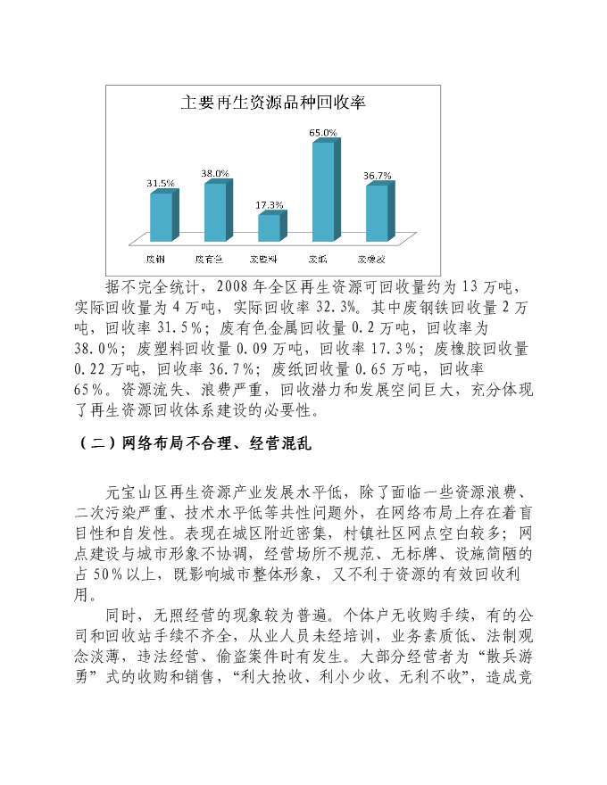 再生資源回收利用網絡體系新增項目可行性投資論證建議書第8頁