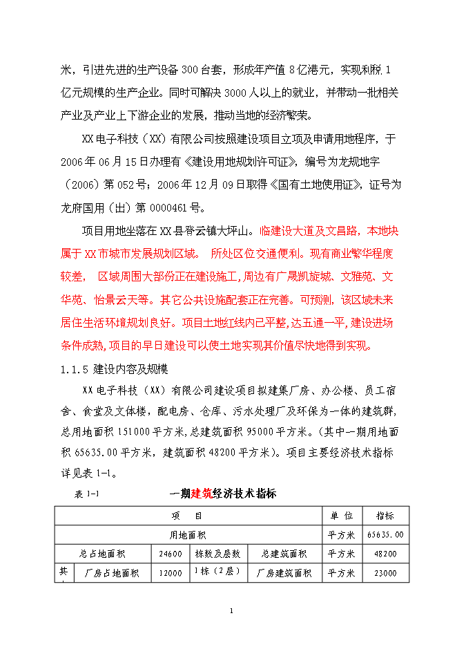 （終稿）公司廠房、宿舍、辦公樓等（一期）新增項目可行性投資論證建議書.doc（最終版）第2頁