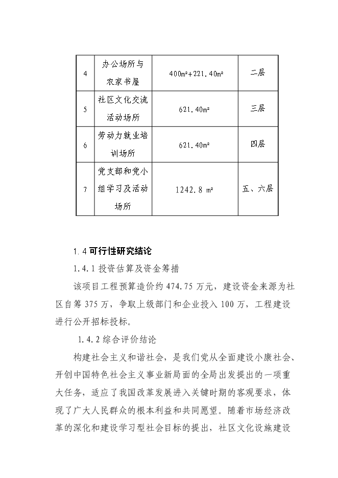 （終稿）興城社區村級文化服務活動中心新增項目可行性投資論證建議書.doc（最終版）