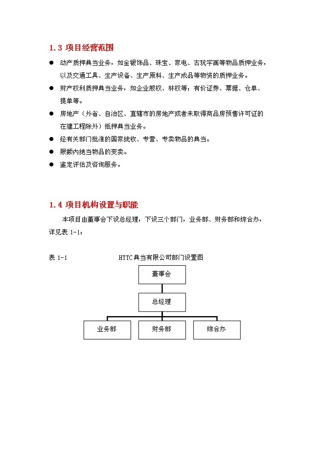 （終稿）典當有限公司新增項目可行性投資論證建議書.doc（最終版）