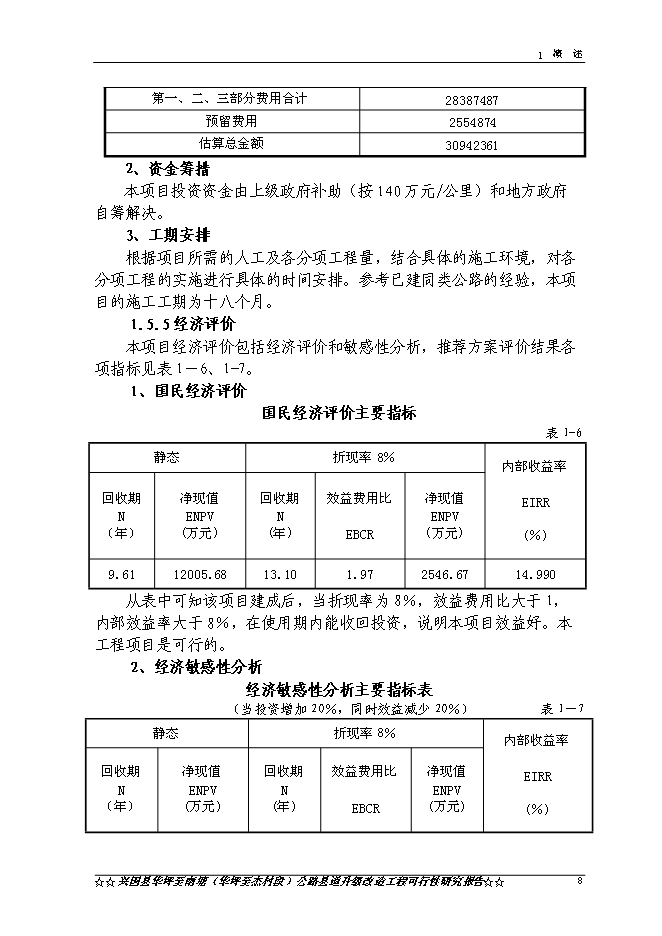 （終稿）興國縣華南線華坪至杰村公路工程新增項目可行性投資論證建議書.doc（最終版）第11頁