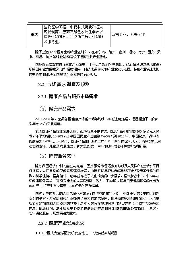 （終稿）健康科技產業園新增項目可行性投資論證建議書.doc（最終版）