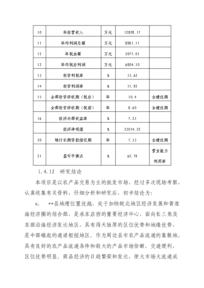 （終稿）農產品商貿市場新增項目可行性投資論證建議書.doc（最終版）