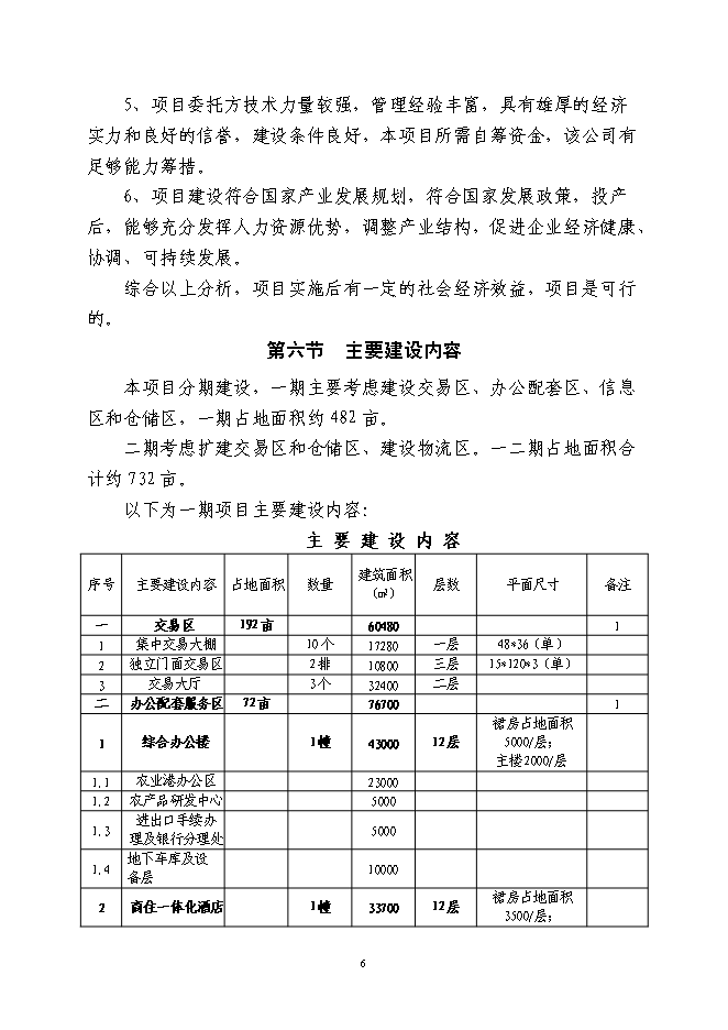 （終稿）農業港農副產品物流交易加工中心新增項目可行性投資論證建議書.doc（最終版）第6頁