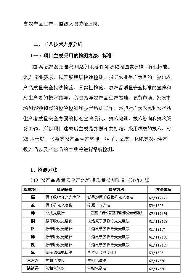（終稿）農產品質量檢測站新增項目可行性投資論證建議書.doc（最終版）