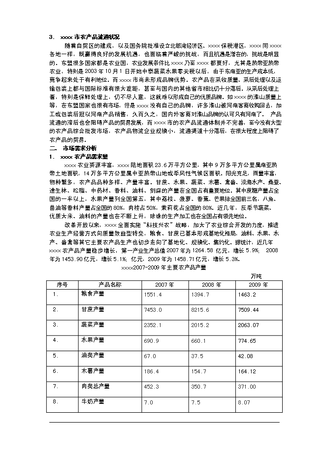 （終稿）農產品交易市場一期工程新增項目可行性投資論證建議書.doc（最終版）第10頁