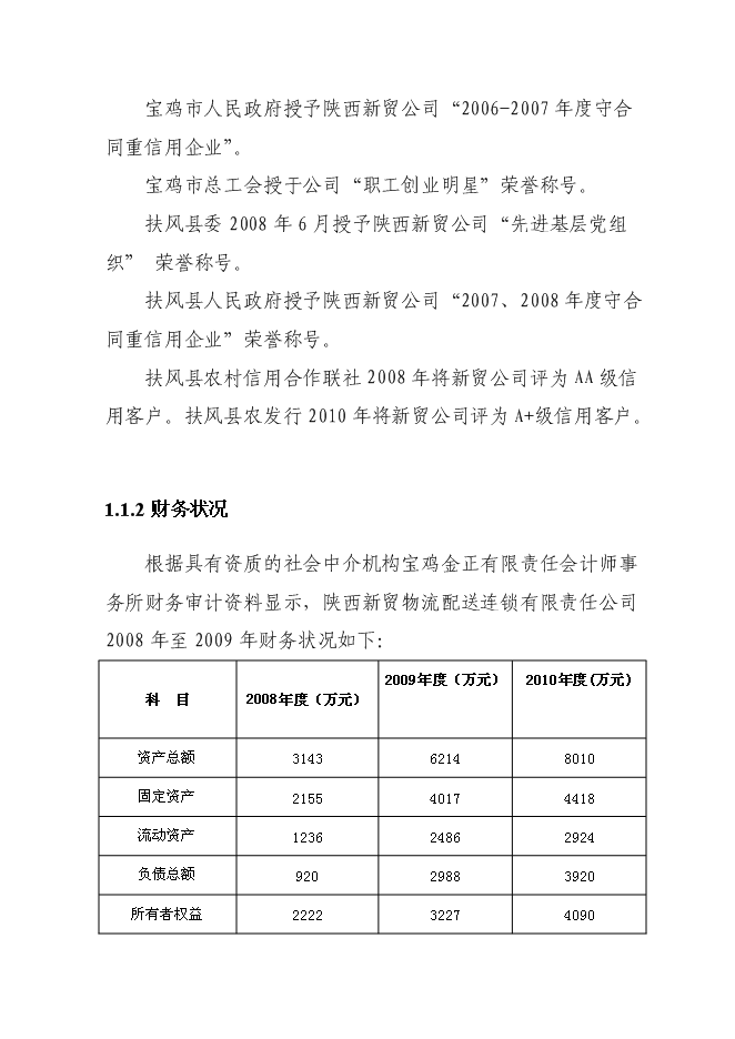 （終稿）農產品批發交易中心及物流配送中心新增項目可行性投資論證建議書.doc（最終版）第3頁