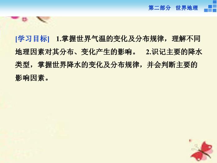 【優化方案】（新課標）2016高考地理二輪復習 第二部分  世界地理 第一單元 世界地理概況（第2課時）氣溫和降水課件第2頁