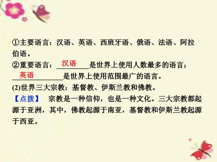 【優化方案】（新課標）2016高考地理二輪復習 第二部分  世界地理 第一單元 世界地理概況（第4課時）居民與聚落、世界的發展差異課件第15頁