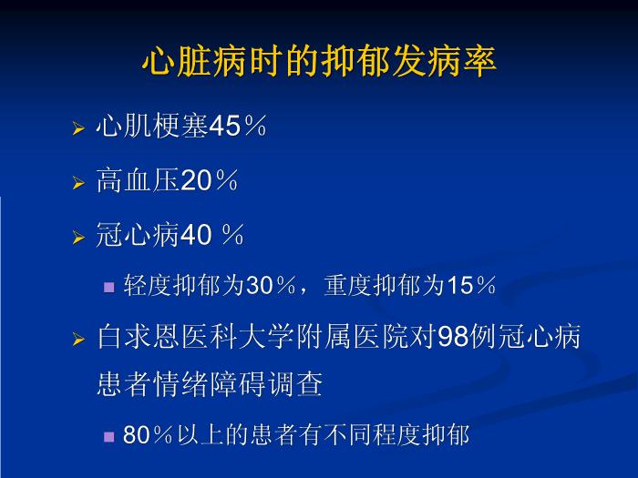 【醫學PPT課件】冠心病和抑郁、焦慮障礙 同濟大學附屬同濟醫院心身醫學科第7頁