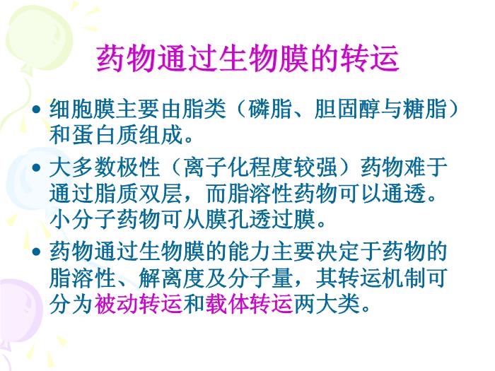 【醫學PPT課件】第3章 藥物代謝動力學第4頁