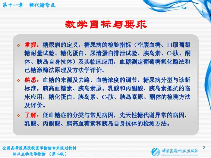 【醫學PPT課件】第11章  糖代謝紊亂 桂林醫學院醫學檢驗系第2頁