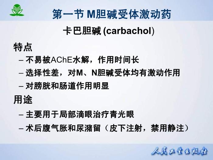 【醫學PPT課件】第 六 章  膽堿受體激動藥第13頁