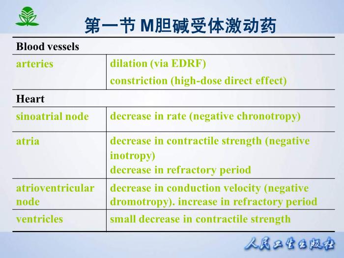 【醫學PPT課件】第 六 章  膽堿受體激動藥第7頁