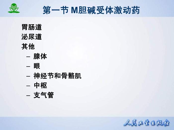 【醫學PPT課件】第 六 章  膽堿受體激動藥第8頁