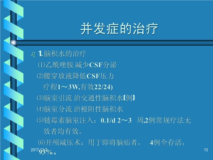 【醫學PPT課件】結核性腦膜炎治療中的幾個問題-青島醫學院附屬醫院神經科-叢志強第13頁