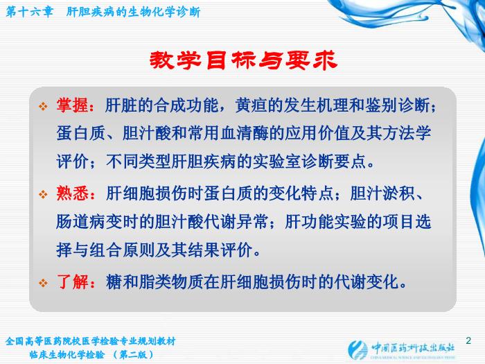 【醫學PPT課件】肝膽疾病的生物化學診斷第2頁