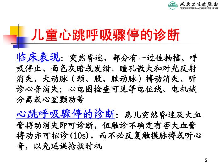 【醫學PPT課件】兒童心肺復蘇 人衛版教學PPT課件第5頁