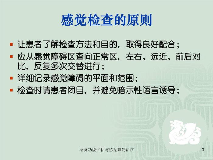 【醫學PPT課件】感覺功能的評估以及感覺障礙的治療第3頁