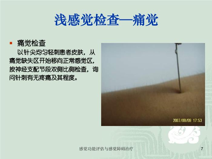 【醫學PPT課件】感覺功能的評估以及感覺障礙的治療第7頁