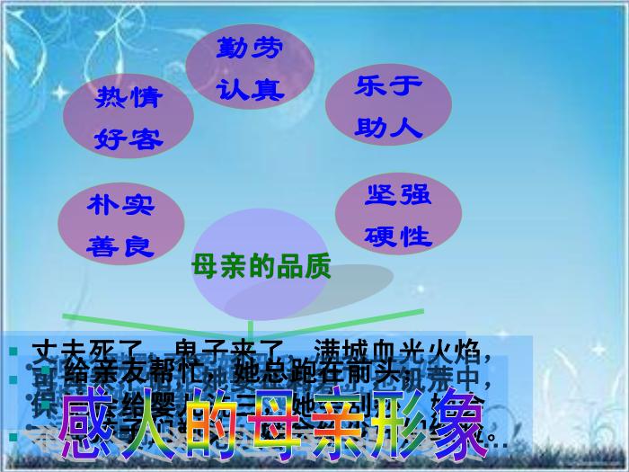 2016粵教語文必修二第1課 我的母親 ppt課件1第8頁