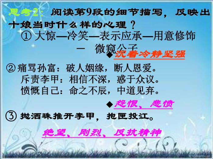 2016粵教版語文選修第3課 杜十娘怒沉百寶箱 ppt課件2第10頁