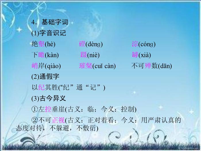 2016粵教版語文選修第4課 百丈山記 ppt課件3