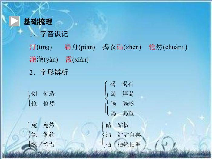 2016粵教版語文選修第4課 即景抒情詩四首 ppt課件5第6頁
