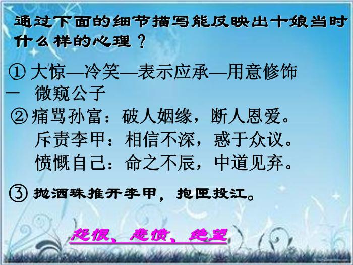 2016粵教版語文選修第3課 杜十娘怒沉百寶箱 ppt課件4第12頁