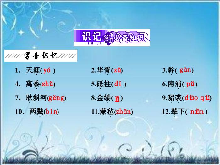 2016粵教版語文選修第17課 愛國詞四首 ppt課件4第12頁