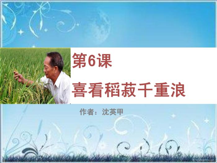 2016粵教版語文必修五第6課 喜看稻菽千重浪 ppt課件5第1頁