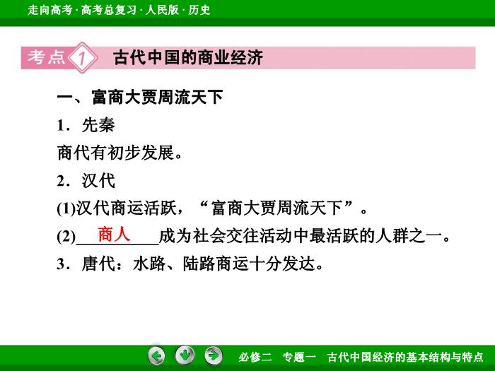 TOP412017年高考歷史人民版一輪復習必修2專題1　古代中國經濟的基本結構與特點第17講.ppt文檔免費在線閱讀第8頁