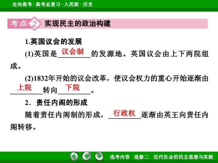 TOP362017年高考歷史人民版一輪復習選修二　近代社會的民主思想與實踐第44講.ppt文檔免費在線閱讀第11頁