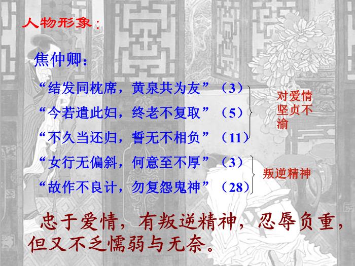TOP47高中語文人教版必修2第二單元第6課《孔雀東南飛》公開課教學課件共46張PPT（共46張PPT）.ppt文檔免費在線閱讀第15頁