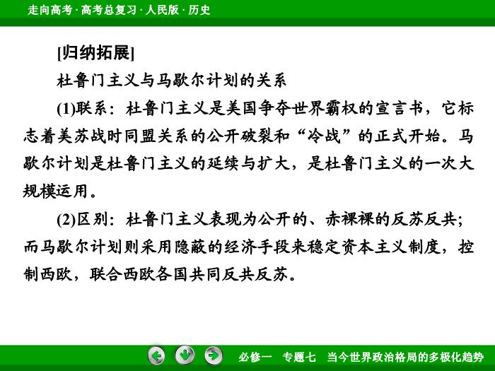 TOP412017年高考歷史人民版一輪復習必修1專題7　當今世界政治格局的多極化趨勢第14講.ppt文檔免費在線閱讀第10頁