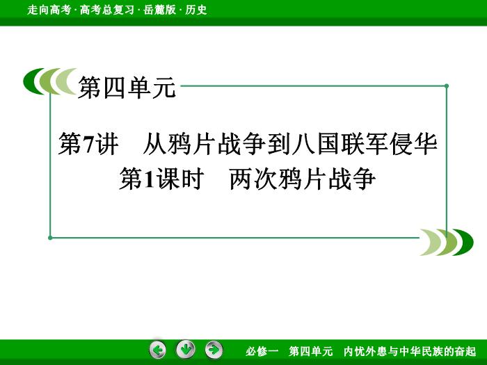 TOP452017年高考歷史岳麓版一輪復習必修1第4單元　內憂外患與中華民族的奮起 第7講 第1課時.ppt文檔免費在線閱讀預覽圖（3）