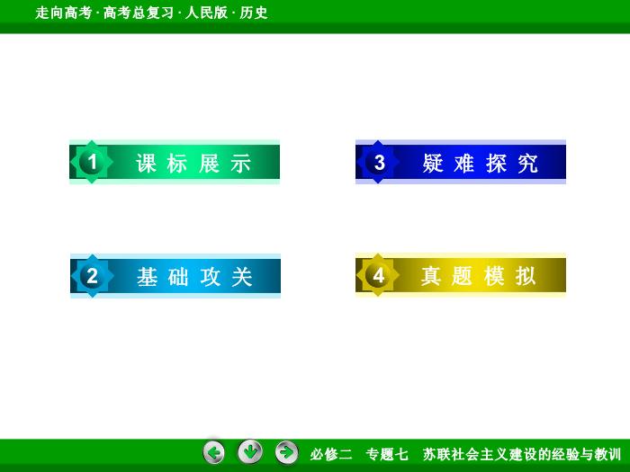 TOP452017年高考歷史人民版一輪復習必修2專題7　蘇聯社會主義建設的經驗與教訓第25講 課時1.ppt文檔免費在線閱讀第4頁
