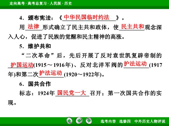 TOP322017年高考歷史人民版一輪復習選修四　中外歷史人物評說第52講.ppt文檔免費在線閱讀第10頁
