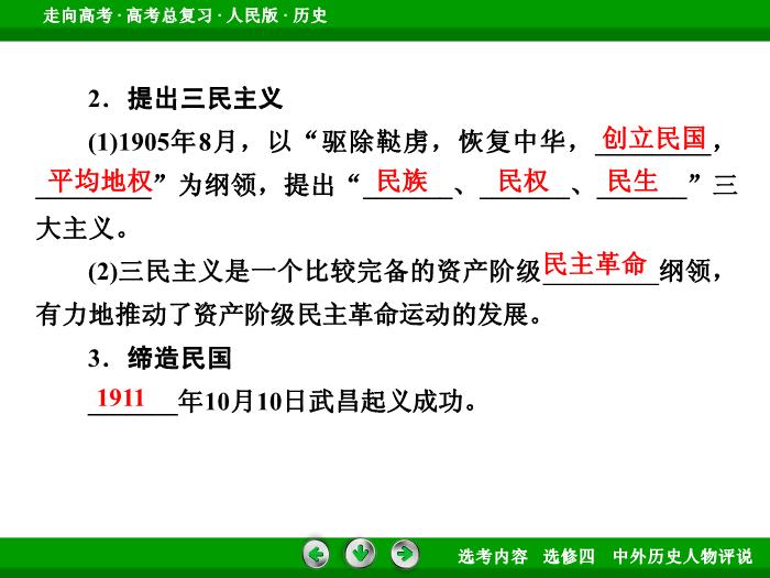 TOP322017年高考歷史人民版一輪復習選修四　中外歷史人物評說第52講.ppt文檔免費在線閱讀第9頁